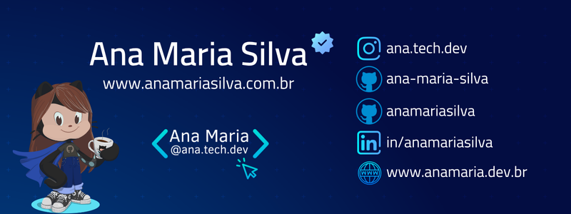 capa README do GitHub da Ana Maria